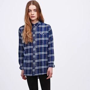 UO- BDG Farmer Plaid Obie Flannel Shirt Sz.M